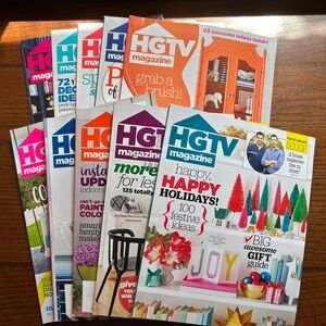 HGTV magazines. Complete 2017. 10 issues. EUC.